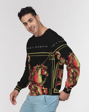 Ride into your adventure Men's Classic French Terry Crewneck Pullover