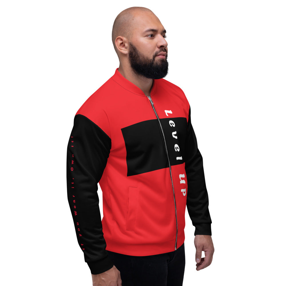 Unisex RED and Black  Bomber Jacket