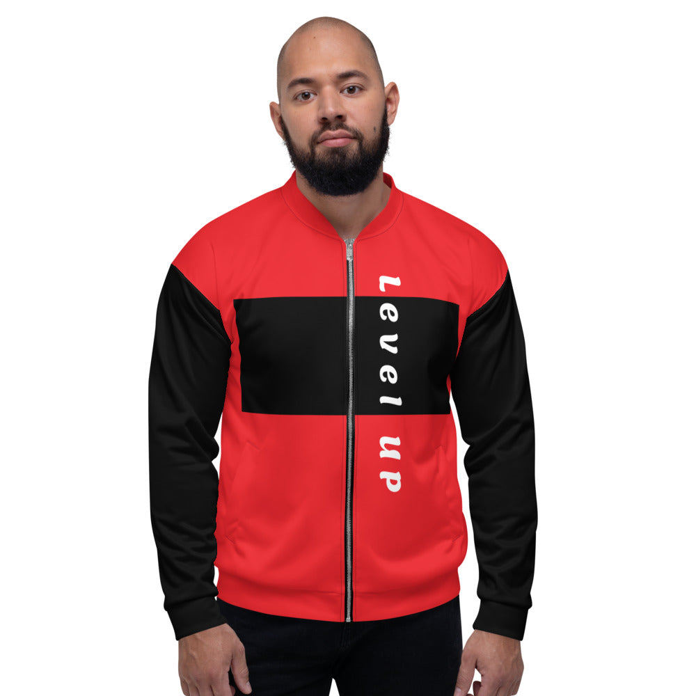 Unisex RED and Black  Bomber Jacket